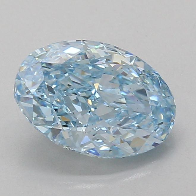 2.06 Ct. Fancy Vivid Blue Oval Lab Grown Diamond
