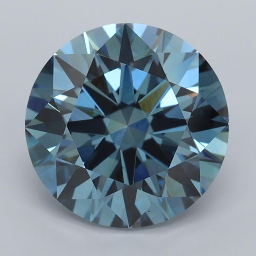 2.71 Ct. Fancy Vivid  Blue Round Lab Grown Diamond