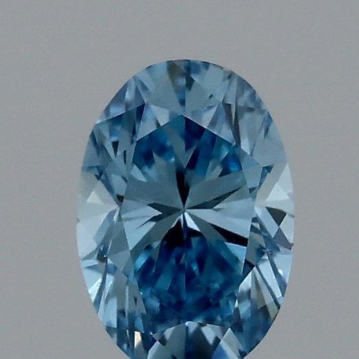0.36 Ct. Fancy Vivid  Blue Oval Lab Grown Diamond