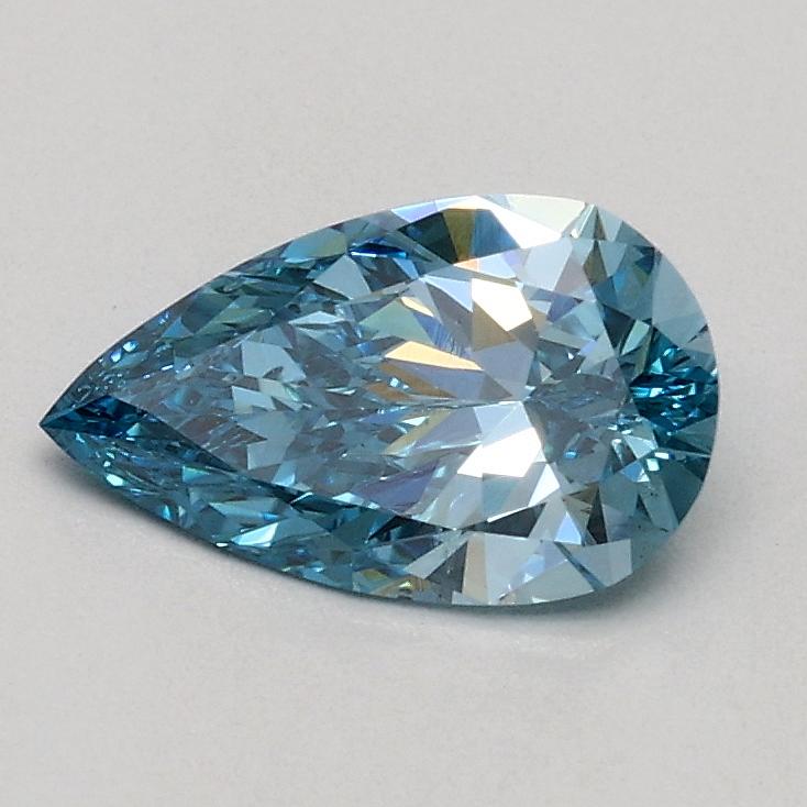 0.53 Ct. Fancy Vivid Blue Pear Lab Grown Diamond