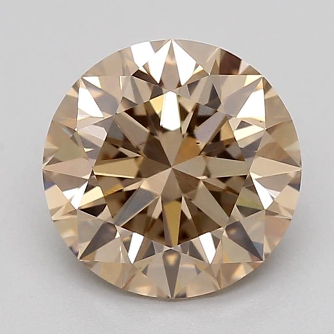 1.08 Ct. Light  Brown Round Lab Grown Diamond