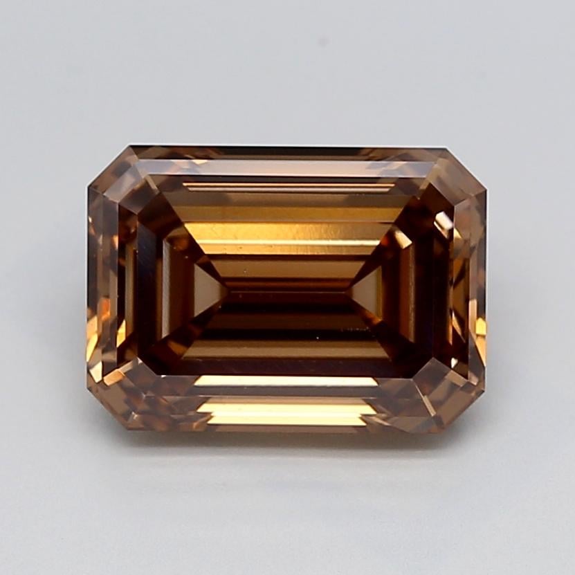 4.07 Ct. Fancy Light  Brown Emerald Lab Grown Diamond