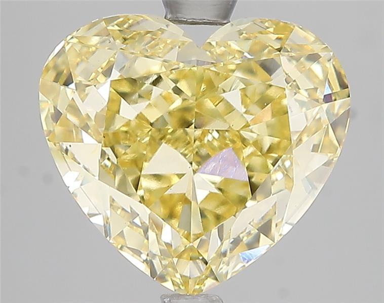 5.02 Ct. Fancy Intense Yellow Heart Lab Grown Diamond