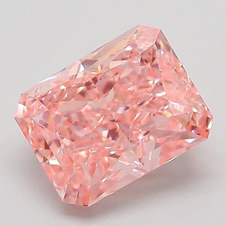 2.12 Ct. Fancy Vivid  Pink Radiant Lab Grown Diamond