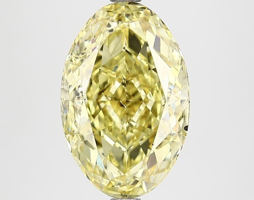 4.52 Ct. Fancy Vivid Yellow Oval Lab Grown Diamond