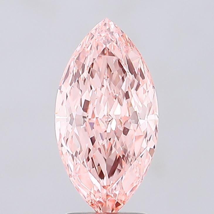 3.20 Ct. Fancy Vivid Pink Marquise Lab Grown Diamond