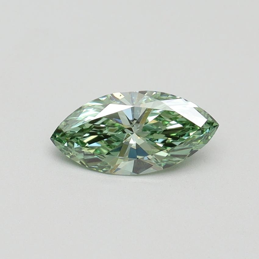 0.53 Ct. Fancy Vivid Green Marquise Lab Grown Diamond