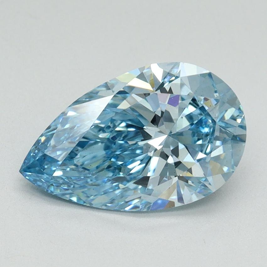 2.08 Ct. Fancy Vivid Blue Pear Lab Grown Diamond