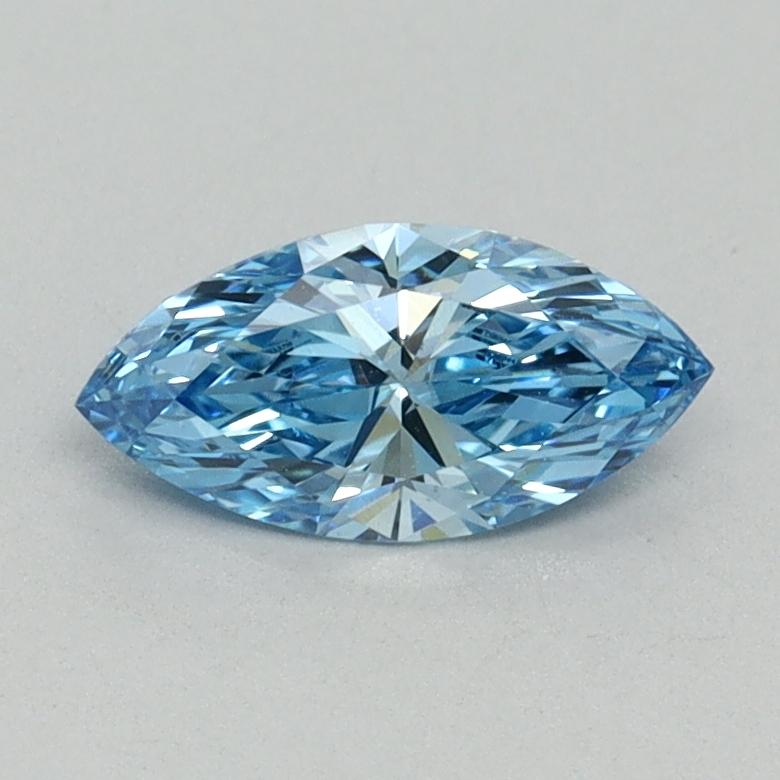0.54 Ct. Fancy Vivid Blue Marquise Lab Grown Diamond