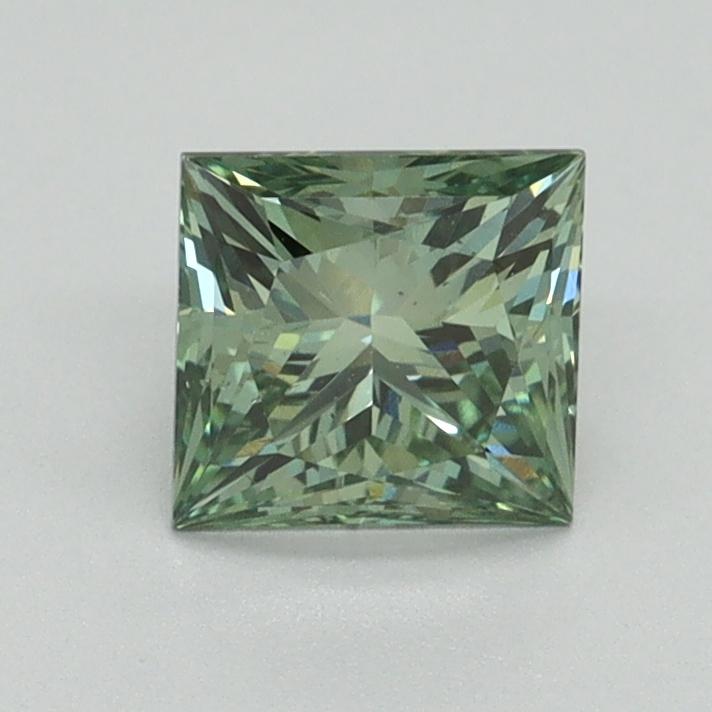 1.01 Ct. Fancy Vivid Green Princess Lab Grown Diamond