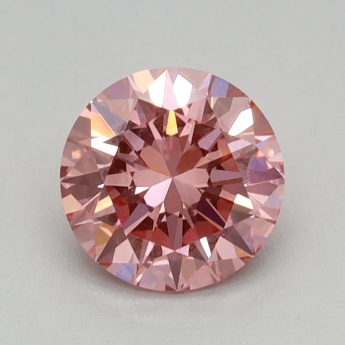 0.42 Ct. Fancy Vivid Pink Round Lab Grown Diamond