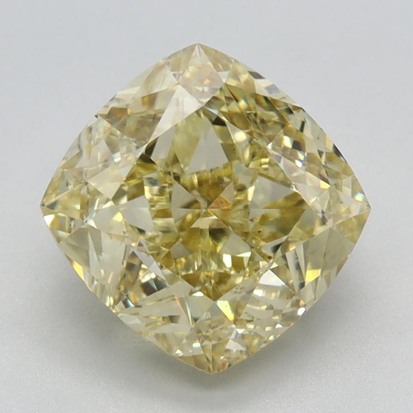 3.02 Ct. Fancy Intense Yellow Cushion Lab Grown Diamond
