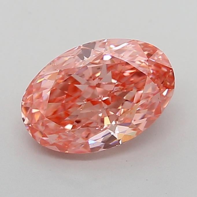 1.58 Ct. Fancy Vivid  Pink Oval Lab Grown Diamond
