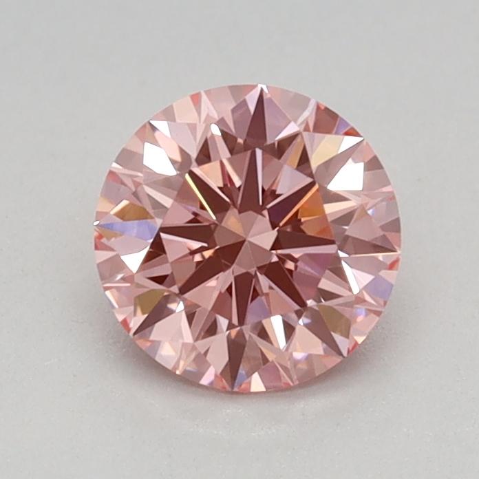 0.55 Ct. Fancy Vivid Pink Round Lab Grown Diamond