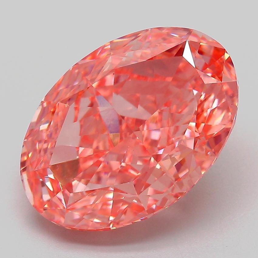 8.01 Ct. Fancy Vivid Pink Oval Lab Grown Diamond