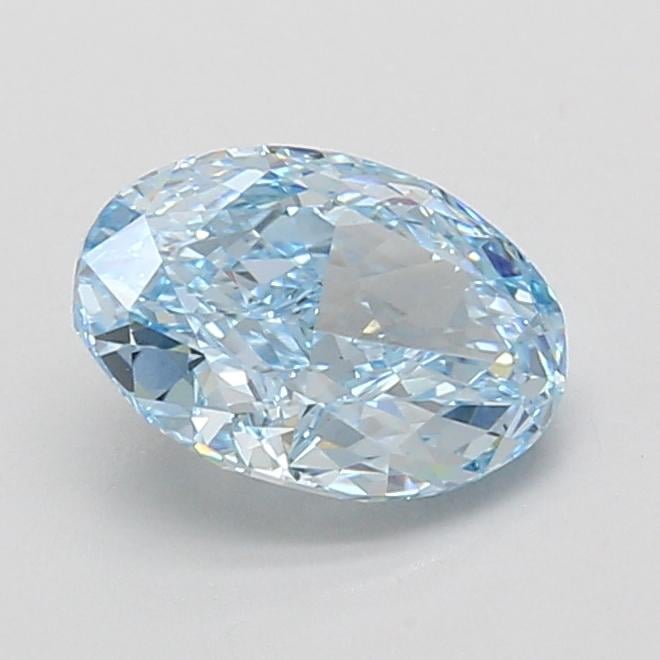 1.53 Ct. Fancy Vivid Blue Oval Lab Grown Diamond