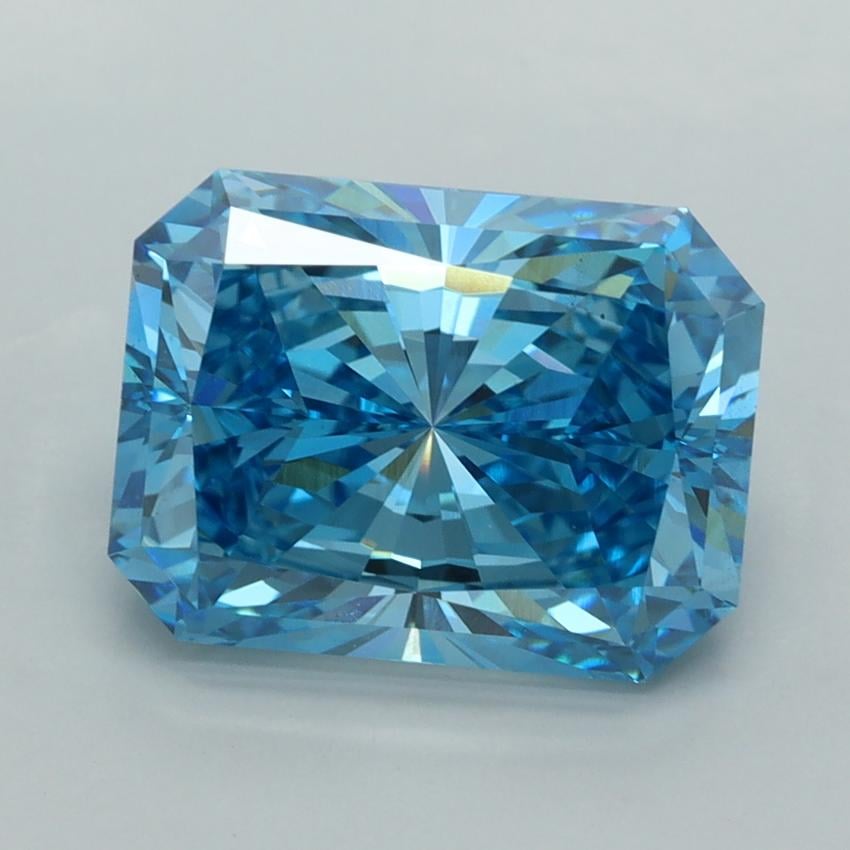 5.05 Ct. Fancy Vivid  Blue Radiant Lab Grown Diamond