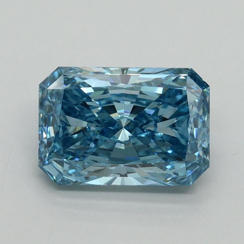 2.12 Ct. Fancy Vivid Blue Radiant Lab Grown Diamond