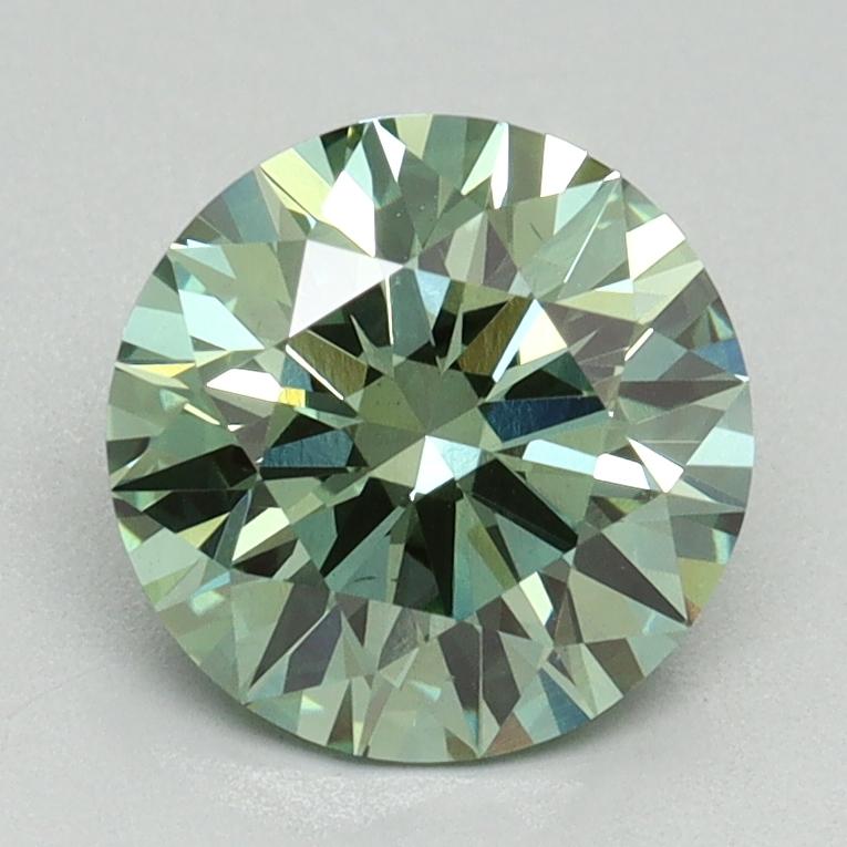 1.75 Ct. Fancy Vivid Green Round Lab Grown Diamond