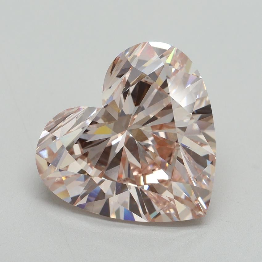 9.26 Ct. Fancy Intense Pink Heart Lab Grown Diamond