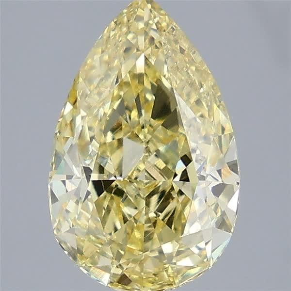3.03 Ct. Fancy Intense  Yellow Pear Lab Grown Diamond