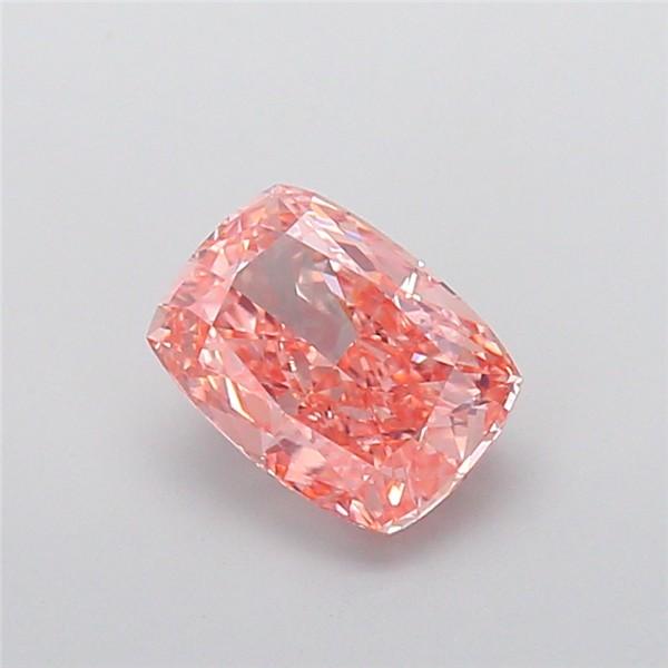 1.59 Ct. Fancy Vivid Pink Cushion Lab Grown Diamond