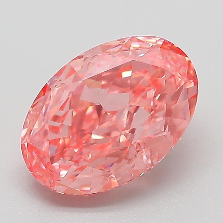 2.1 Ct. Fancy Vivid Pink Oval Lab Grown Diamond