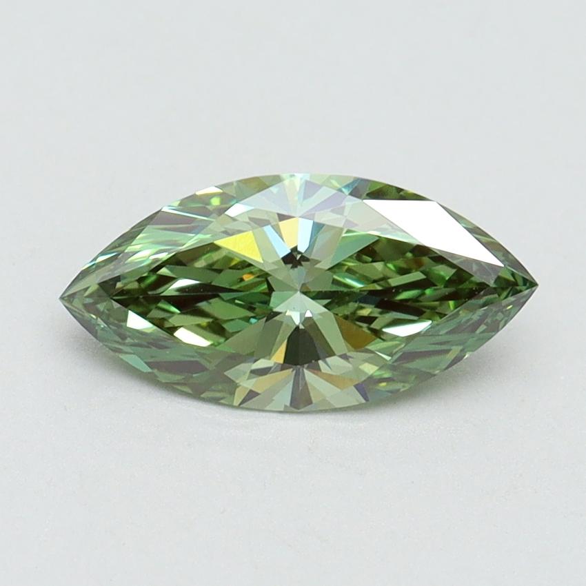 1.03 Ct. Fancy Vivid Green Marquise Lab Grown Diamond