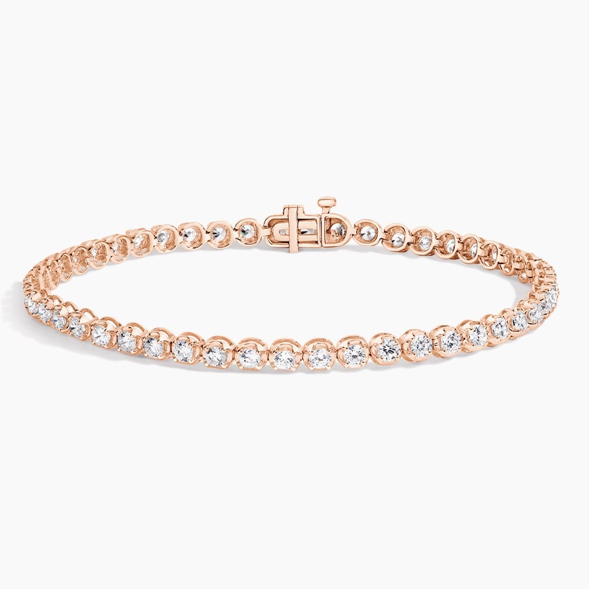 14K Rose Gold 7 in. Certified Lab Diamond Tennis Bracelet (3 ct. tw.)