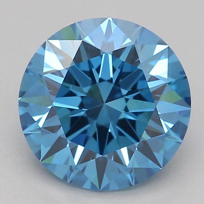 1.08 Ct. Fancy Vivid Blue Round Lab Grown Diamond