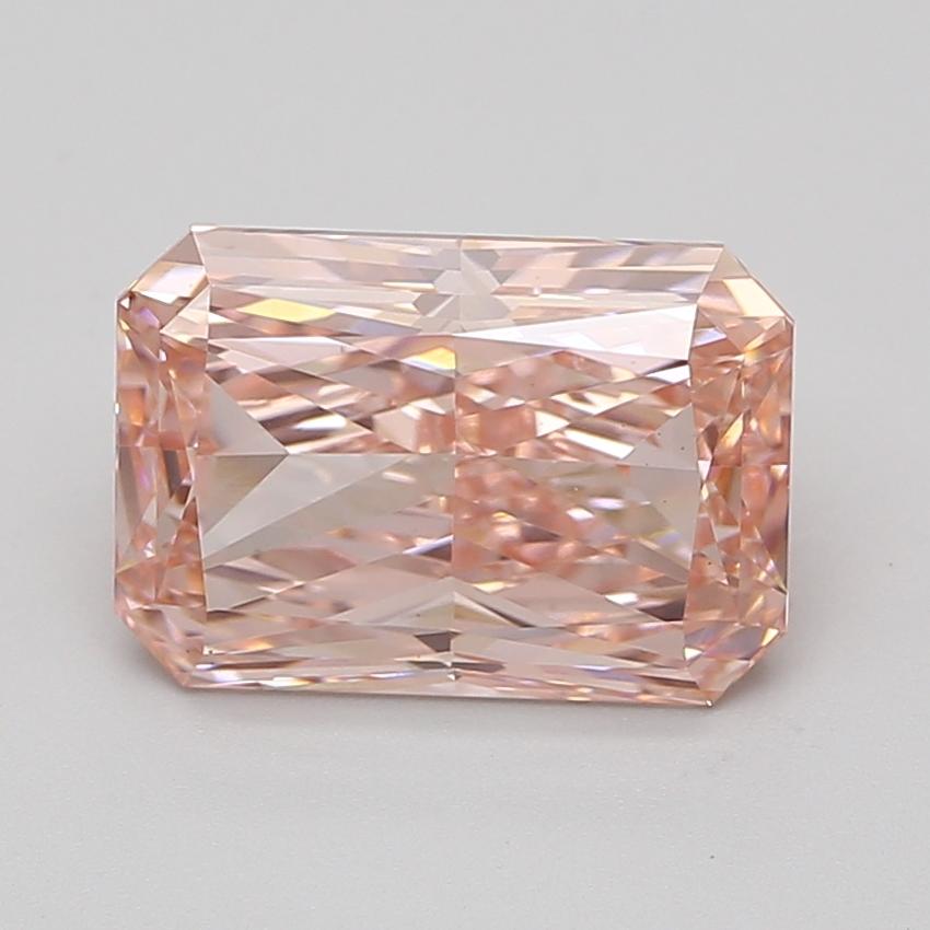 4.18 Ct. Fancy Vivid Pink Radiant Lab Grown Diamond