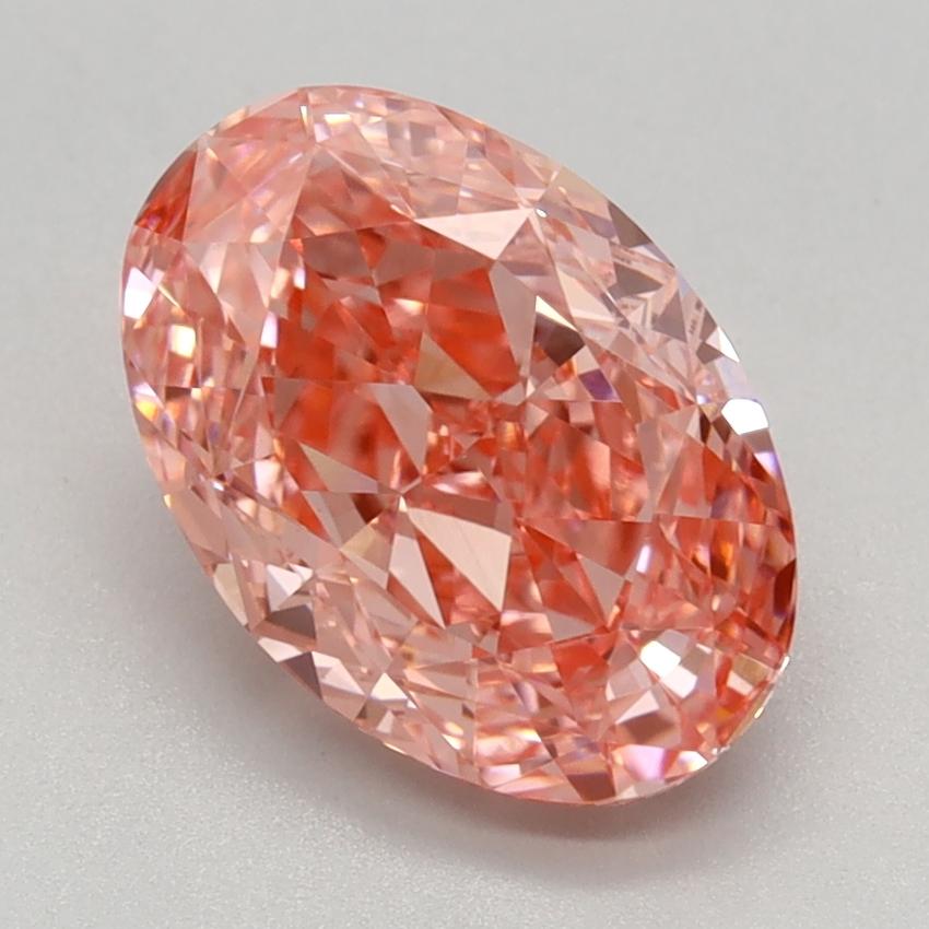 2.14 Ct. Fancy Vivid Pink Oval Lab Grown Diamond