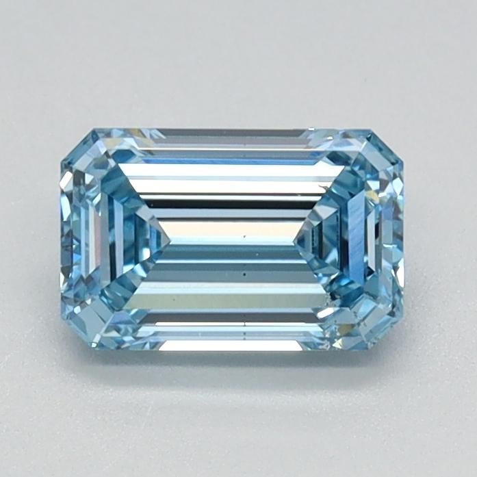 0.71 Ct. Fancy Vivid Blue Emerald Lab Grown Diamond