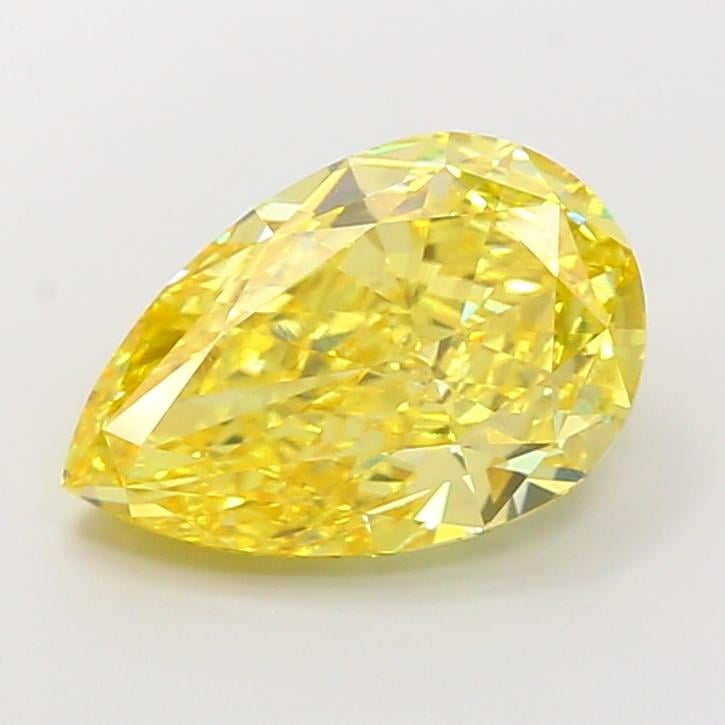 5.03 Ct. Fancy Vivid Yellow Pear Lab Grown Diamond