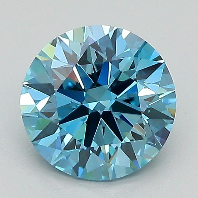 1.51 Ct. Fancy Vivid Blue Round Lab Grown Diamond