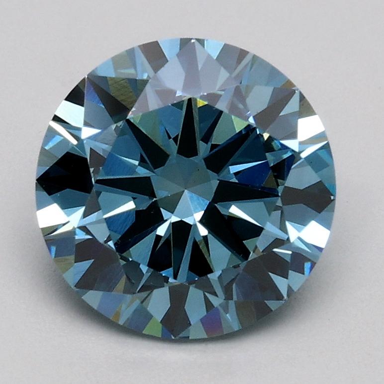 1.40 Ct. Fancy Vivid Blue Round Lab Grown Diamond