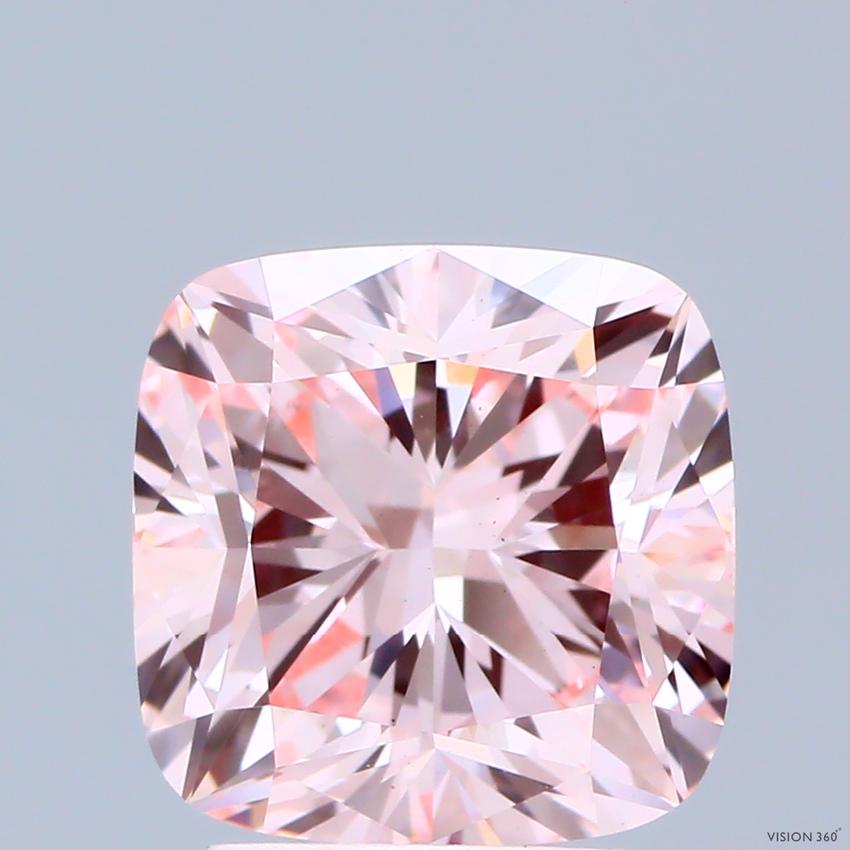 3.02 Ct. Fancy Intense Pink Cushion Lab Grown Diamond