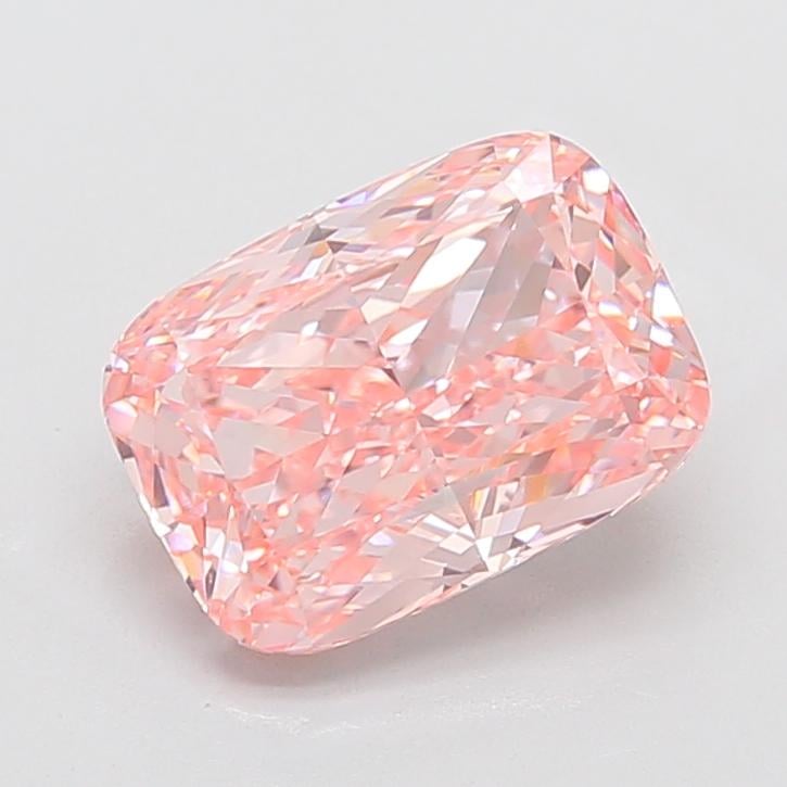 5.01 Ct. Fancy Vivid Pink Cushion Lab Grown Diamond