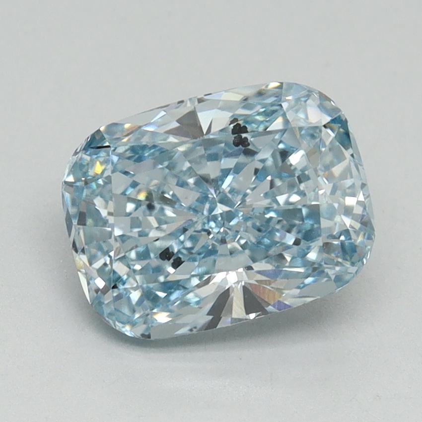 2.07 Ct. Fancy Intense Blue Cushion Lab Grown Diamond