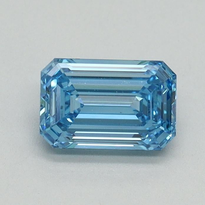 0.67 Ct. Fancy Vivid Blue Emerald Lab Grown Diamond