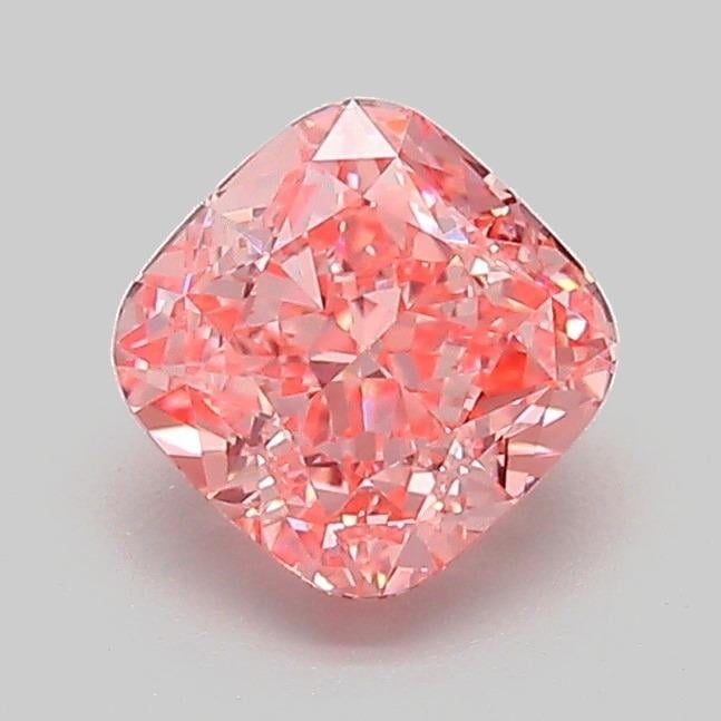 1.06 Ct. Fancy Vivid Pink Cushion Lab Grown Diamond