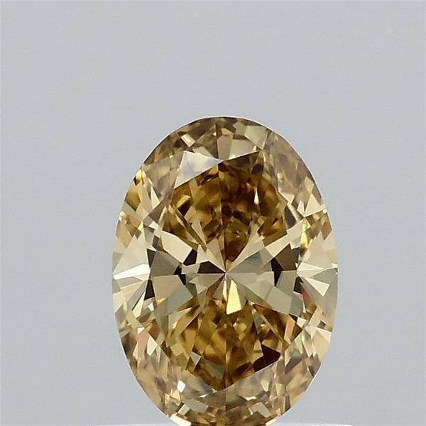 0.59 Ct. Fancy Vivid  Yellow Oval Lab Grown Diamond