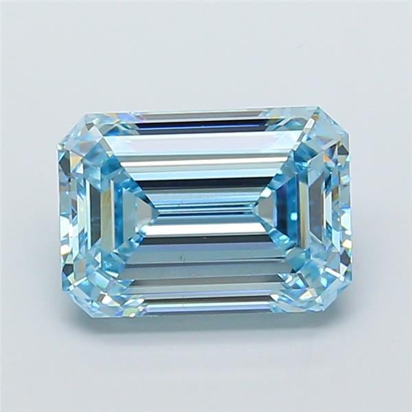 4.70 Ct. Fancy Vivid  Blue Emerald Lab Grown Diamond
