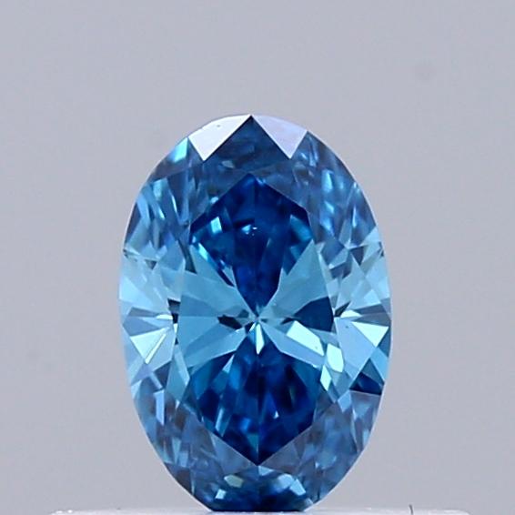 0.31 Ct. Fancy Vivid Blue Oval Lab Grown Diamond