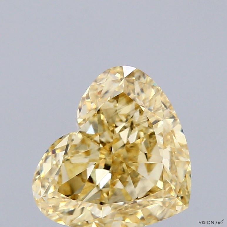 2.50 Ct. Fancy Intense Yellow Heart Lab Grown Diamond