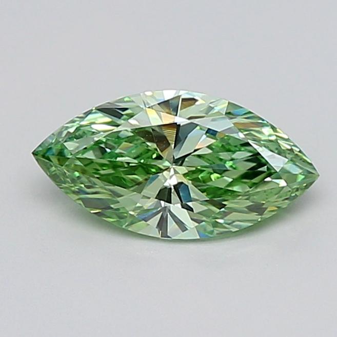 1.06 Ct. Fancy Vivid  Green Marquise Lab Grown Diamond