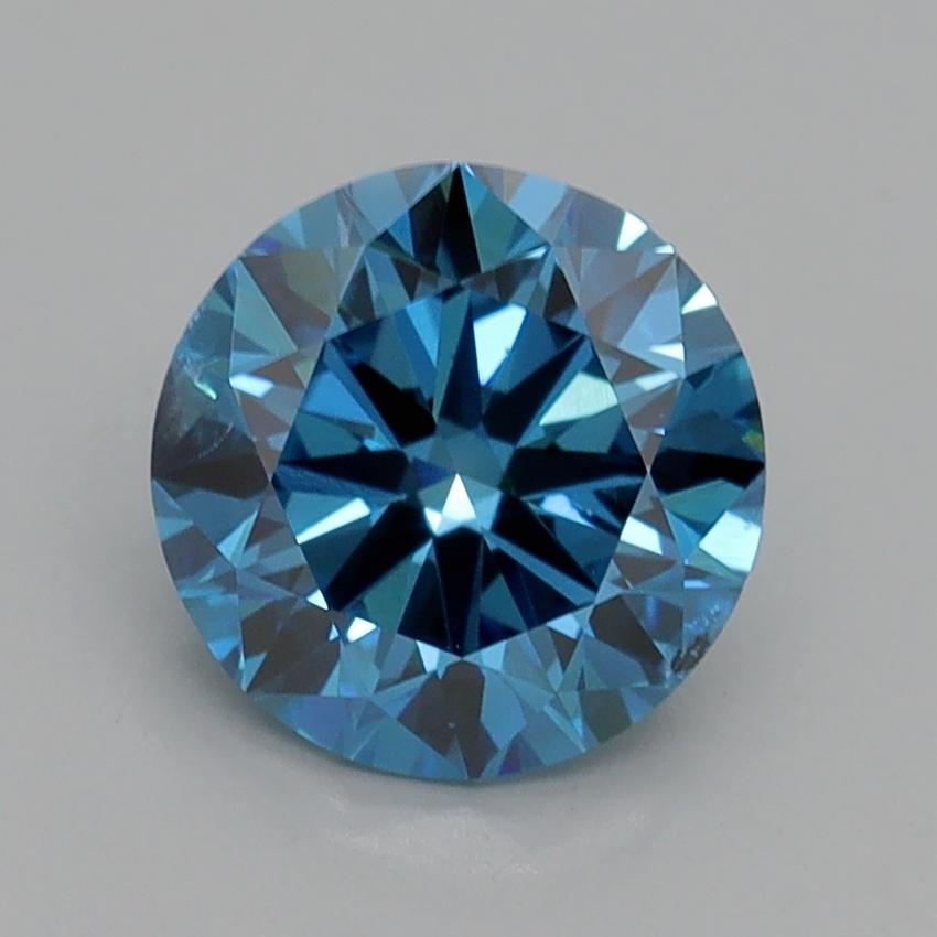 1.80 Ct. Fancy Vivid Malibu Blue Round Lab Grown Diamond