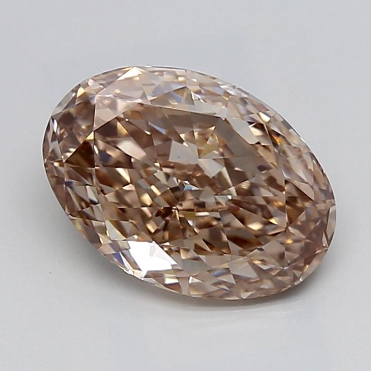 2.79 Ct. Light  Brown Oval Lab Grown Diamond