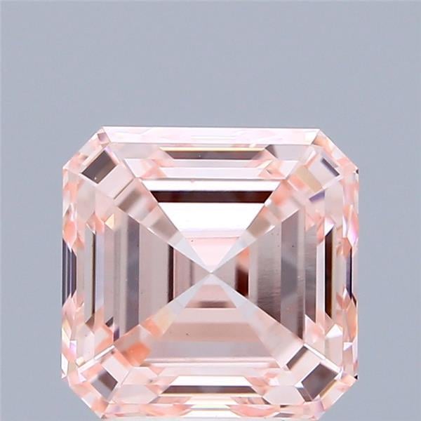 3.10 Ct. Fancy Intense Pink Asscher Lab Grown Diamond