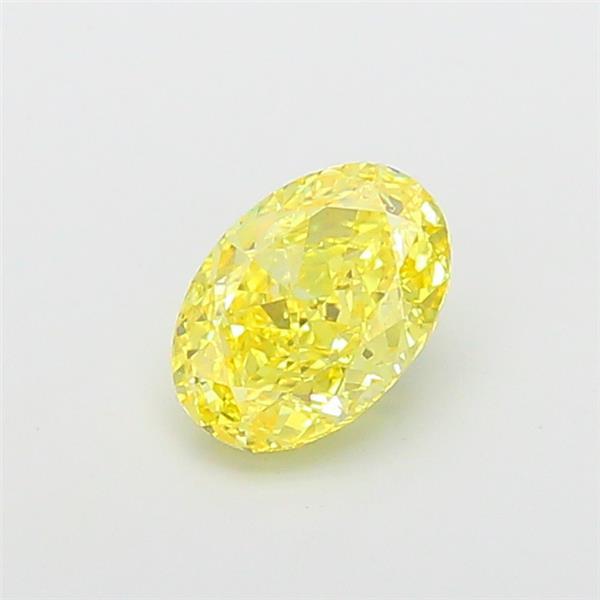 1.53 Ct. Fancy Intense Yellow Oval Lab Grown Diamond
